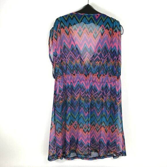 Catalina Mambo Print Swimsuit Cover Up Dress Women's Plus Size 3X Summer Sheer - Picture 6 of 10